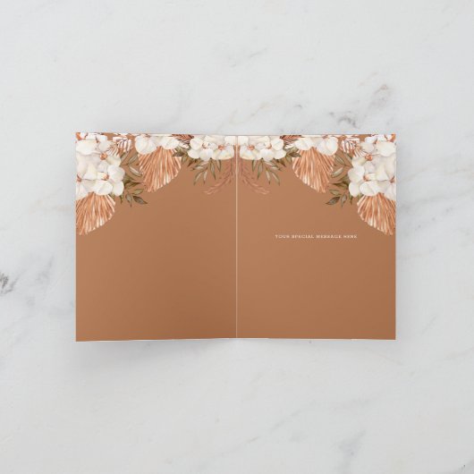 Rustic Terracotta Boho Pampas Hartelijk dank (Binnen)