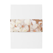 Rustic Terracotta Boho Pampas Orchids Wedding Uitnodigingen Wikkel (Achterkant Voorbeeld)