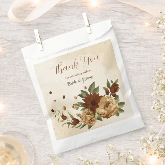 rustic terracotta floral greenery bruiloft bedankzakje (Geknipt)