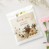 rustic terracotta floral greenery bruiloft bedankzakje (Gezegeld)