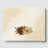rustic terracotta floral greenery bruiloft gastenboek (Achterkant)