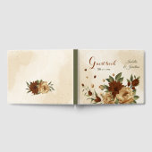 rustic terracotta floral greenery bruiloft gastenboek (Volledig)