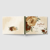 rustic terracotta floral greenery bruiloft gastenboek (Volledig)