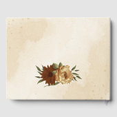 rustic terracotta floral greenery bruiloft gastenboek (Achterkant)