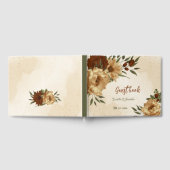 rustic terracotta floral greenery bruiloft gastenboek (Volledig)