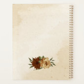 rustic terracotta floral greenery bruiloft planner (Achterkant)