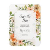 Rustic Terracotta Floral Save the Date Magneet (Verticaal)