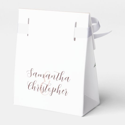 Rustic Terracotta Floral Wedding Bedankdoosjes (Achterkant)