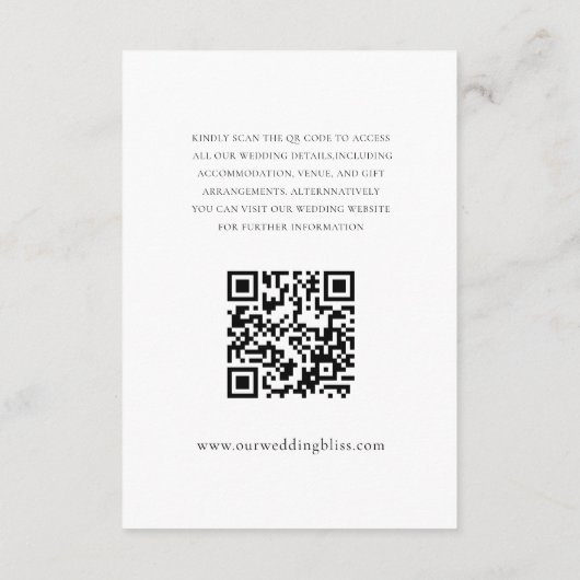 Rustic Terracotta Floral Wedding Details Informatiekaartje (Achterkant)