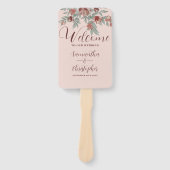Rustic Terracotta Floral Wedding Handwaaier (Voorkant)