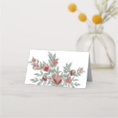 Rustic Terracotta Floral Wedding Plaatskaartje (Achterkant)