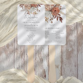 Rustic Terracotta Florals Fall Wedding Programme Handwaaier