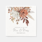 Rustic Terracotta Florals feliciteert de heer Mrs  Servet (Voorkant)