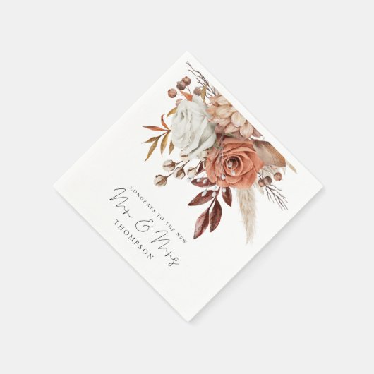 Rustic Terracotta Florals feliciteert de heer Mrs  Servet (Hoek)