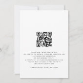 Rustic Terracotta Florals QR Code Wedding Kaart (Achterkant)