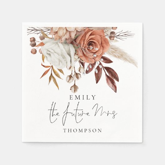Rustic Terracotta Florals The Future Mrs. Servet (Voorkant)
