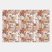 Rustic Terracotta Flowers and Pampas Grass Floral Inpakpapier Vel (Voorkant 2)