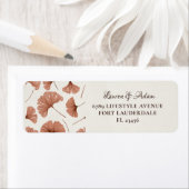 Rustic Terracotta Foliage Wedding Etiket (Insitu)