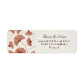 Rustic Terracotta Foliage Wedding Etiket (Voorkant)