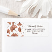 Rustic Terracotta Foliage Wedding Label (Insitu)