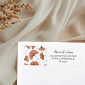 Rustic Terracotta Foliage Wedding Label