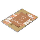 Rustic Terracotta Gold Boho Pampas Orchids Wedding Notitieboek (Linkerzijde)