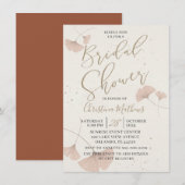 Rustic Terracotta Gold Bridal Shower Kaart (Voorkant / Achterkant)