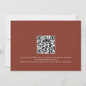 Rustic Terracotta Herfst Florals QR Code Wedding Save The Date (Achterkant)