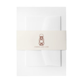 Rustic Terracotta Lantern Wedding Uitnodigingen Wikkel