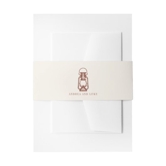  Rustic Terracotta Lantern Wedding Uitnodigingen Wikkel (Voorkant Voorbeeld)