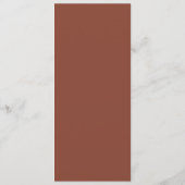 Rustic Terracotta Line Art Wedding Menu (Achterkant)