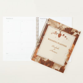 Rustic Terracotta Maple verlaat herfstbruiloft Planner