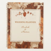 Rustic Terracotta Maple verlaat herfstbruiloft Planner (Voorkant)
