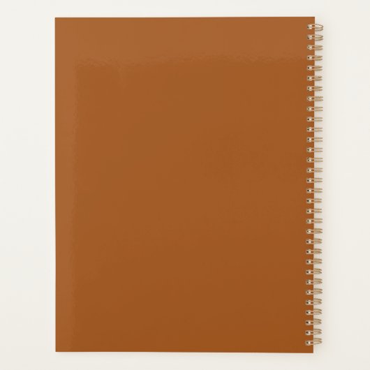 Rustic Terracotta Maple verlaat herfstbruiloft Planner (Achterkant)