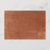 Rustic Terracotta Mexico Wedding Details Informatiekaartje (Achterkant)