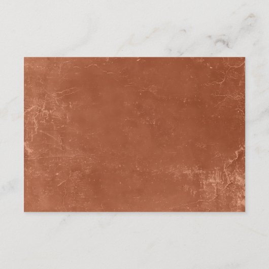 Rustic Terracotta Mexico Wedding Details Informatiekaartje (Achterkant)