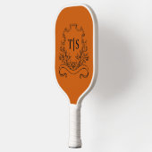 Rustic Terracotta Monogram Initial Classic Pickleball Paddle (Links)