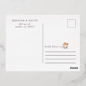 Rustic Terracotta Pampas Arched sparen de datum Folie Uitnodiging Briefkaart (Achterkant)