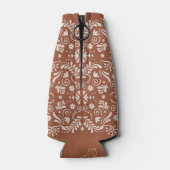 Rustic Terracotta Papel Picado Wedding Flesjeskoeler (Achterkant)