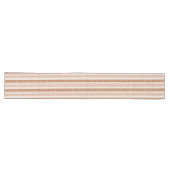 Rustic Terracotta Scallop Floral Stripe Lange Tafelloper (Horizontaal)