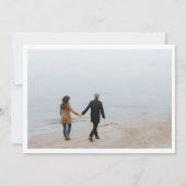 Rustic Terracotta Script Photo Collage Wedding Kaart (Achterkant)