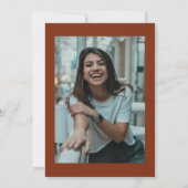 Rustic Terracotta Script Sweet 16 Birthday Foto Kaart (Achterkant)