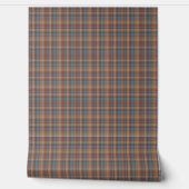 Rustic Terracotta Tartan Plaid Wallpaper Pattern Behang (Afrollen)