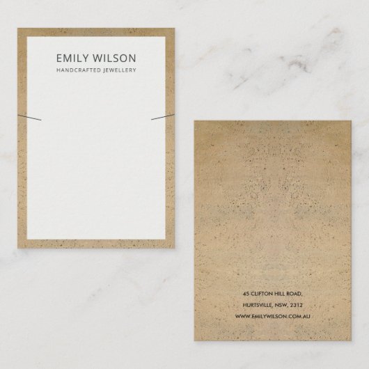 RUSTIC TERRACOTTA TEXTURE GRENSOVERSCHRIJDENDE KET VISITEKAARTJE (Voorkant / Achterkant)