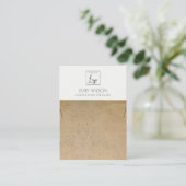 RUSTIC TERRACOTTA TEXTURE LOGO DISPLAY VISITEKAARTJE (Staand voorkant)