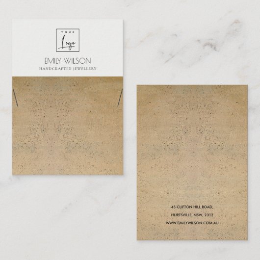 RUSTIC TERRACOTTA TEXTURE LOGO DISPLAY VISITEKAARTJE (Voorkant / Achterkant)