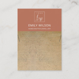RUSTIC TERRACOTTA TEXTURE LOGO DISPLAY VISITEKAARTJE