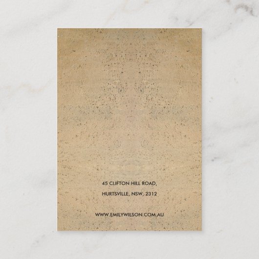 RUSTIC TERRACOTTA TEXTURE LOGO DISPLAY VISITEKAARTJE (Achterkant)