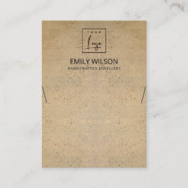 RUSTIC TERRACOTTA TEXTURE LOGO DISPLAY VISITEKAARTJE