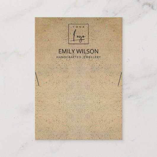 RUSTIC TERRACOTTA TEXTURE LOGO DISPLAY VISITEKAARTJE (Voorkant)